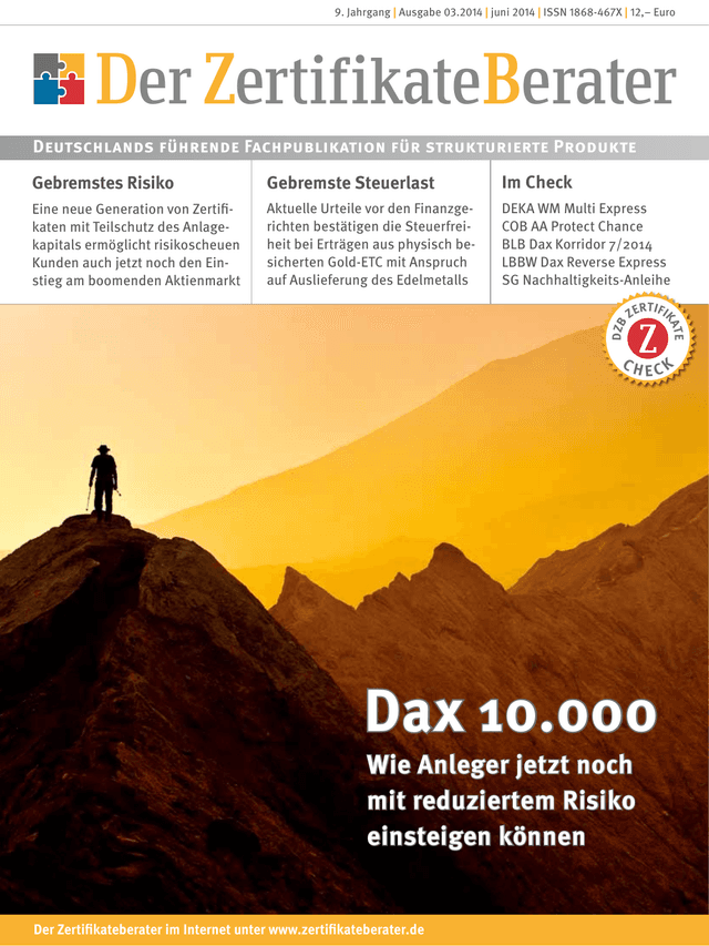 Titelbild Zertifikateberater | Juni 2014
