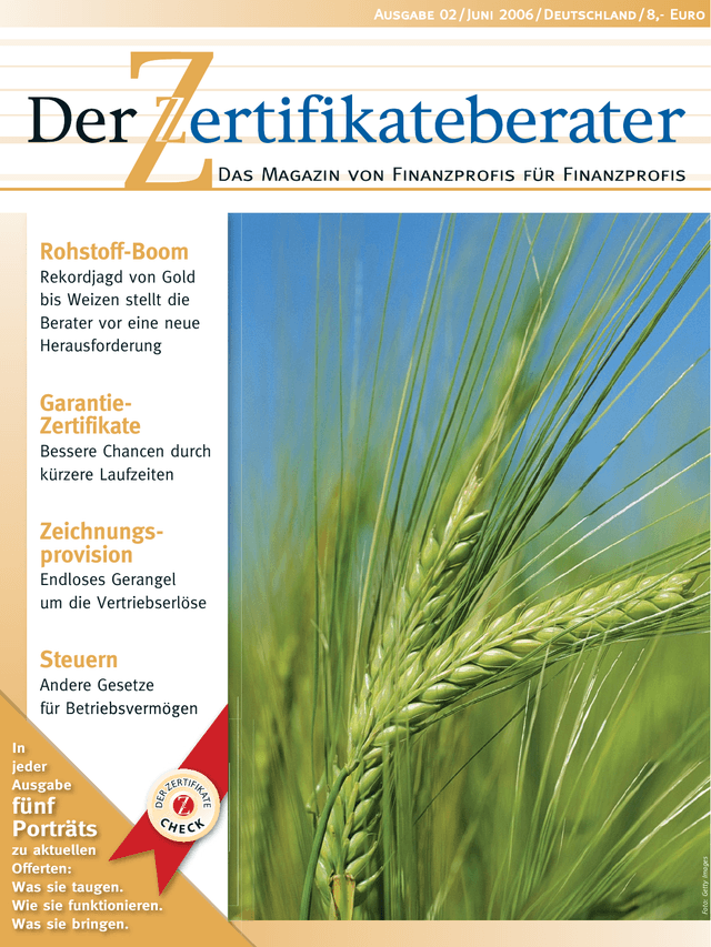 Titelbild Zertifikateberater | Juni 2006