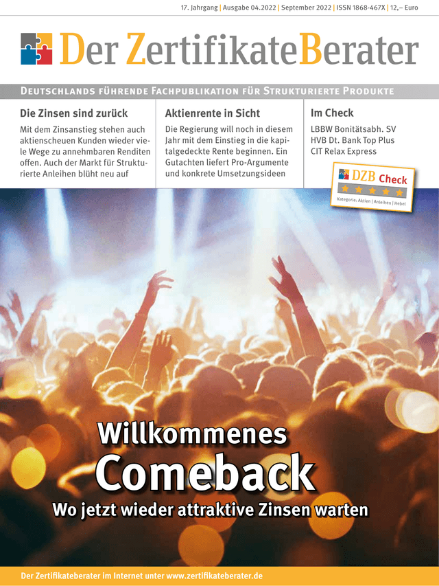 Titelbild Zertifikateberater | Sept. 2022