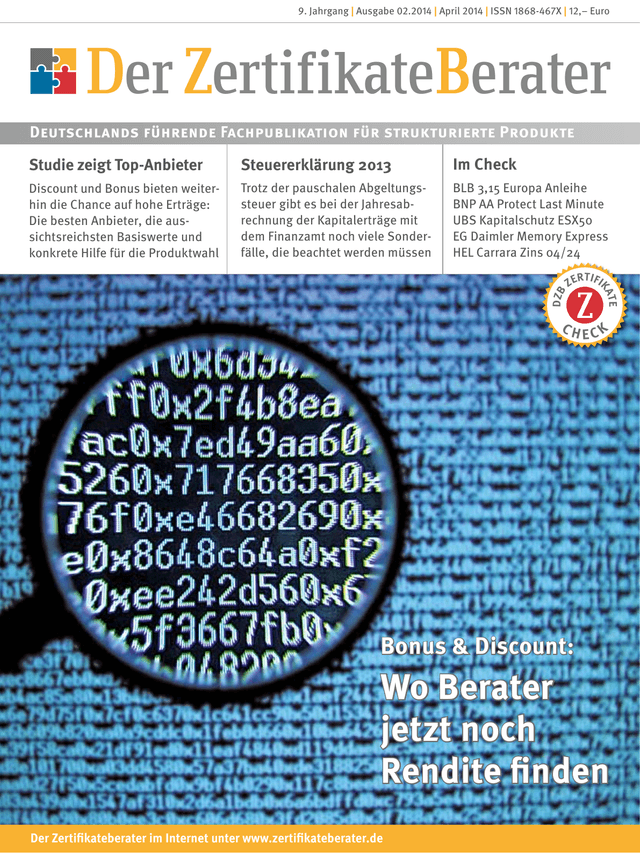 Titelbild Zertifikateberater | April 2014