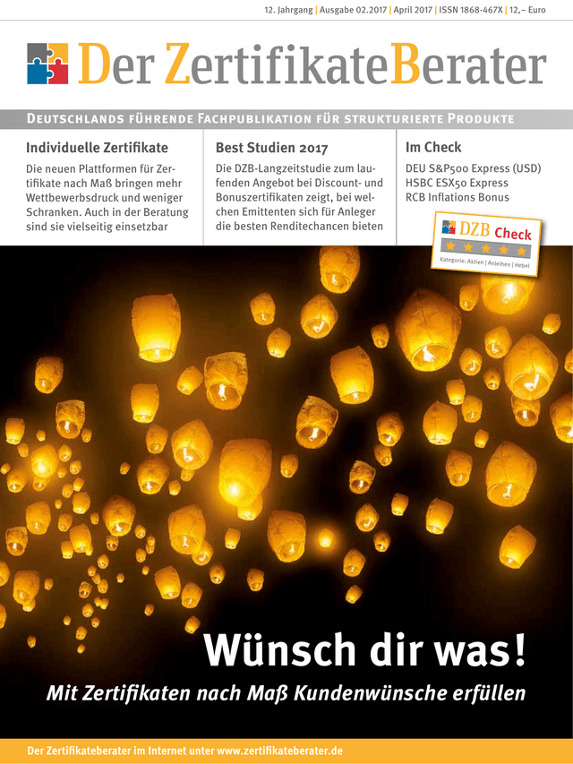 Titelbild Zertifikateberater | April 2017