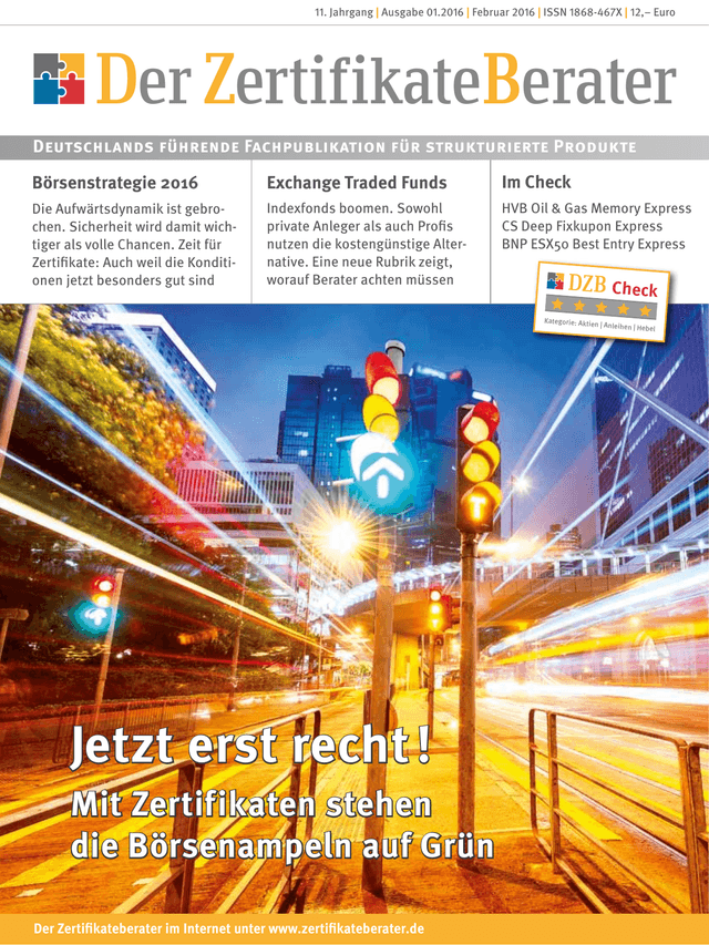 Titelbild Zertifikateberater | Feb. 2016