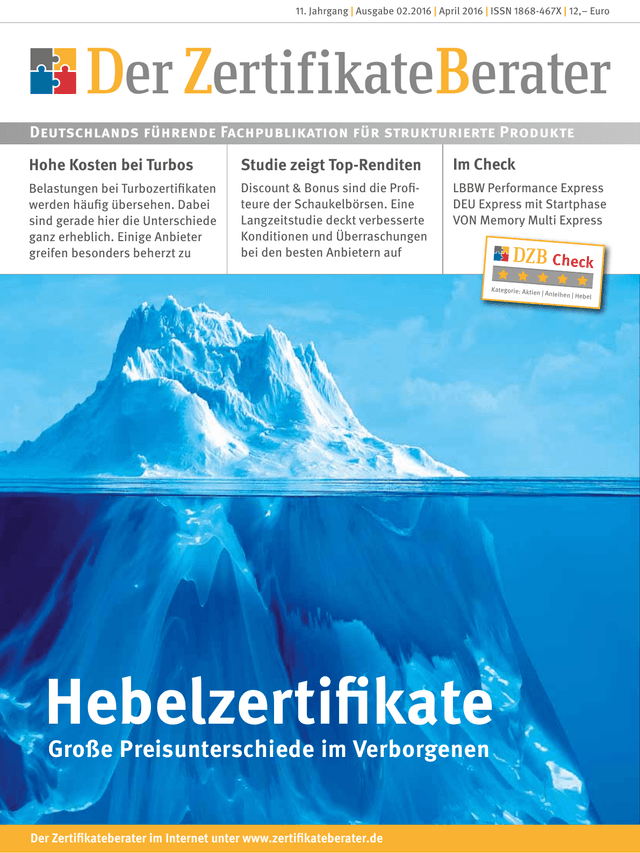 Titelbild Zertifikateberater | April 2016