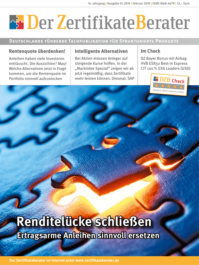 Titelbild Zertifikateberater | Feb. 2019