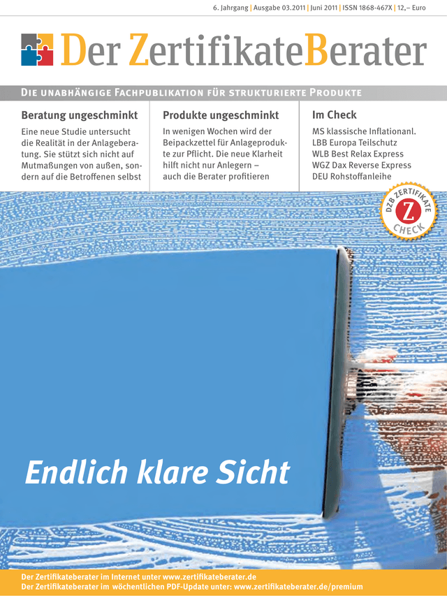 Titelbild Zertifikateberater | Juni 2011