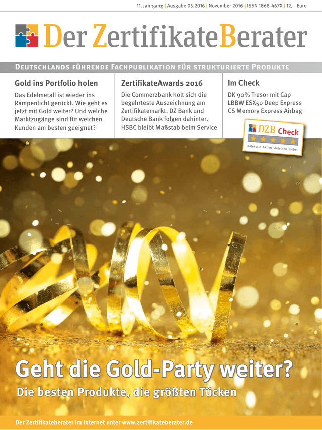 Titelbild Zertifikateberater | Nov. 2016