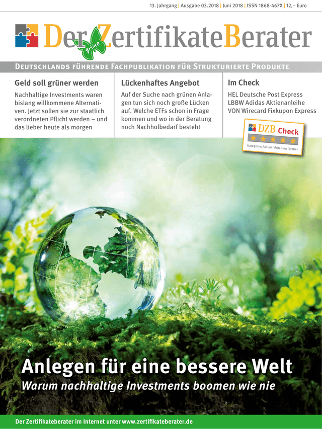 Titelbild Zertifikateberater | Juni 2018
