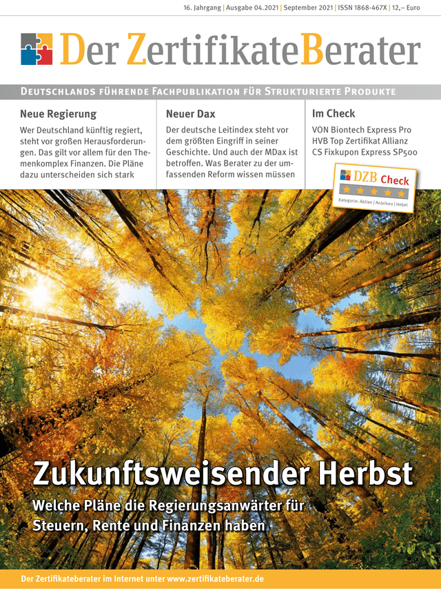 Titelbild Zertifikateberater | Sept. 2021