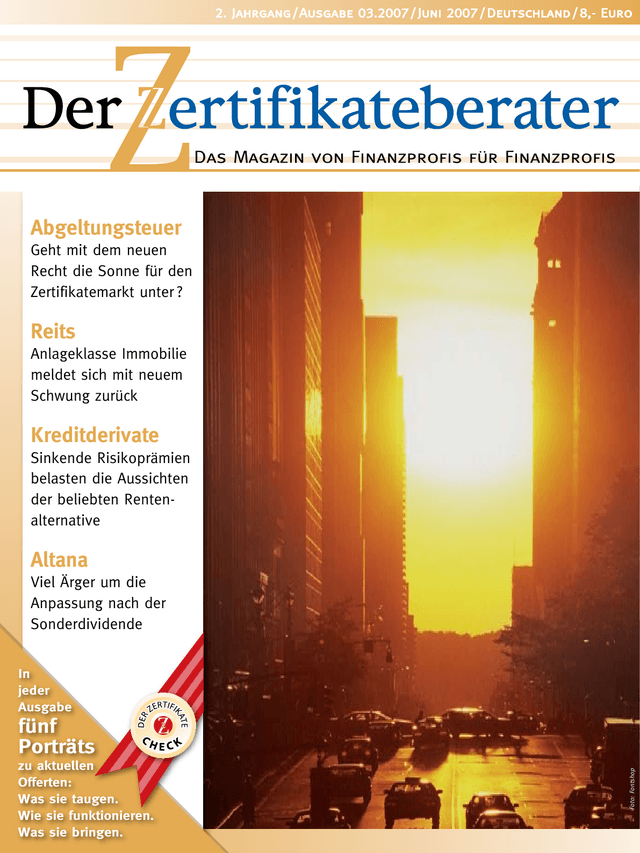 Titelbild Zertifikateberater | Juni 2007