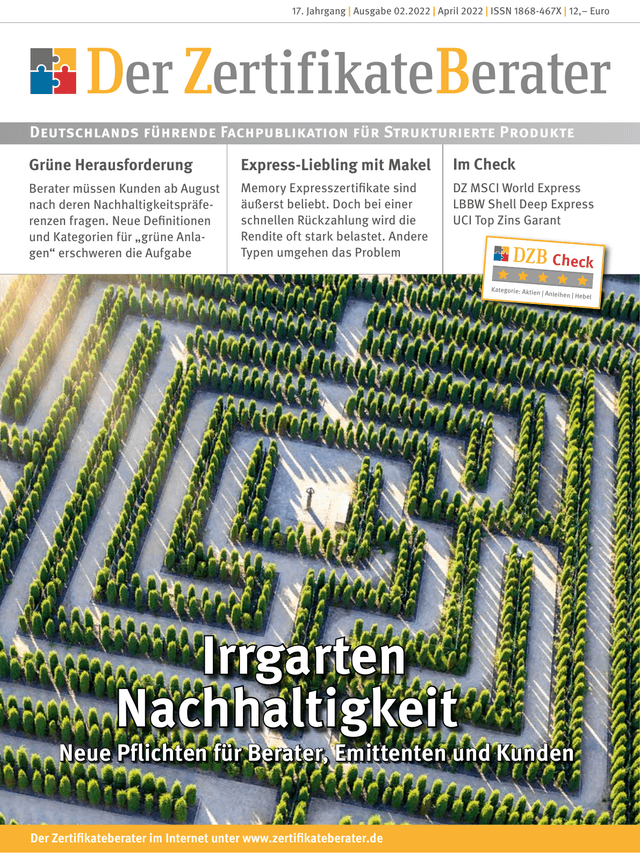 Titelbild Zertifikateberater | April 2022