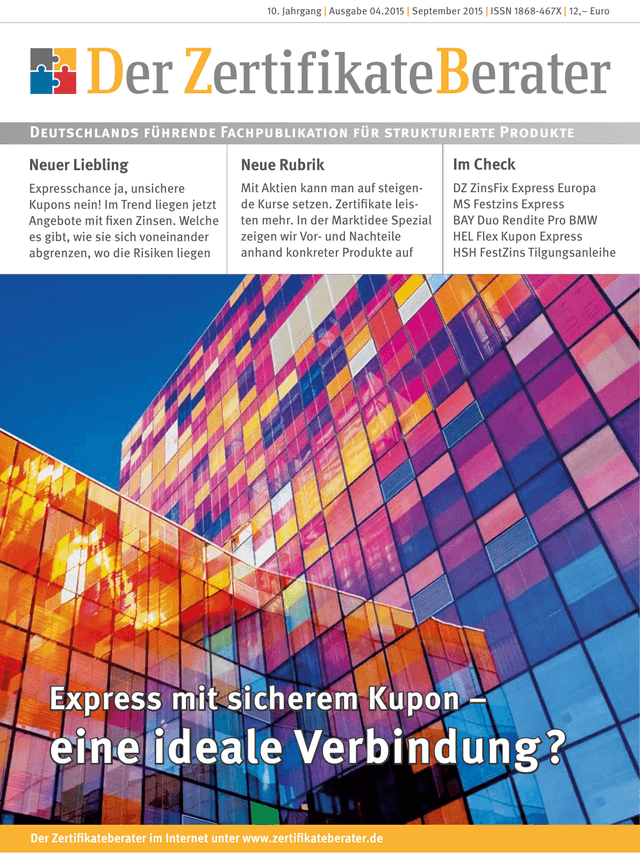 Titelbild Zertifikateberater | Sept. 2015
