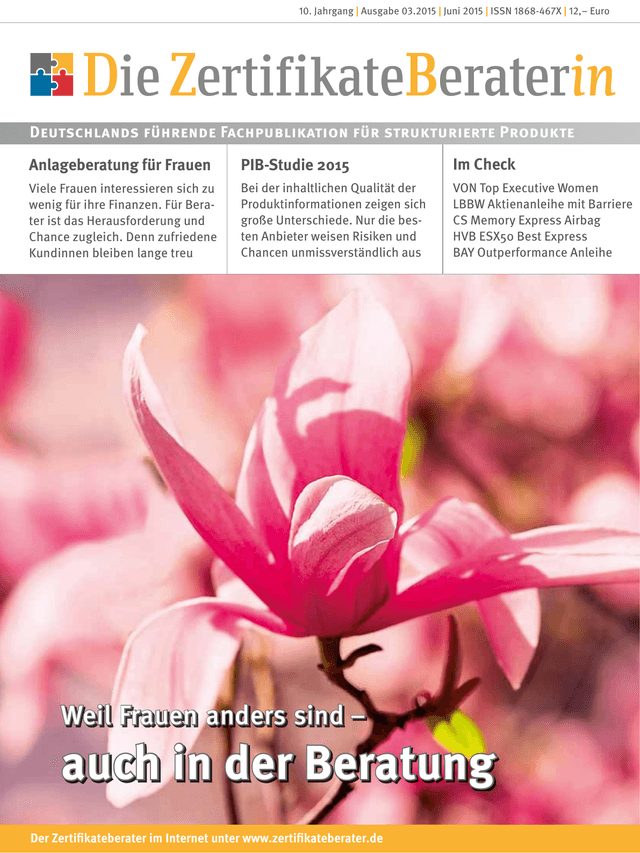 Titelbild Zertifikateberater | Juni 2015