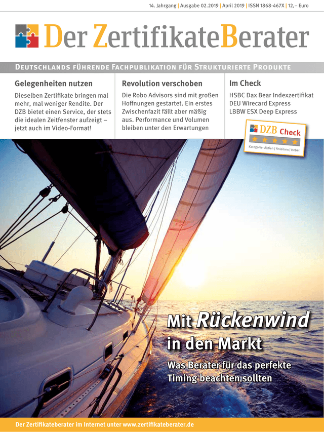 Titelbild Zertifikateberater | April 2019
