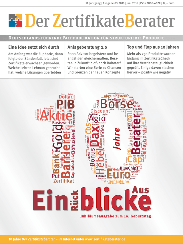 Titelbild Zertifikateberater | Juni 2016