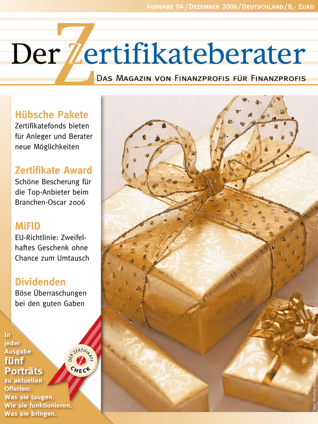 Titelbild Zertifikateberater | Dez. 2006