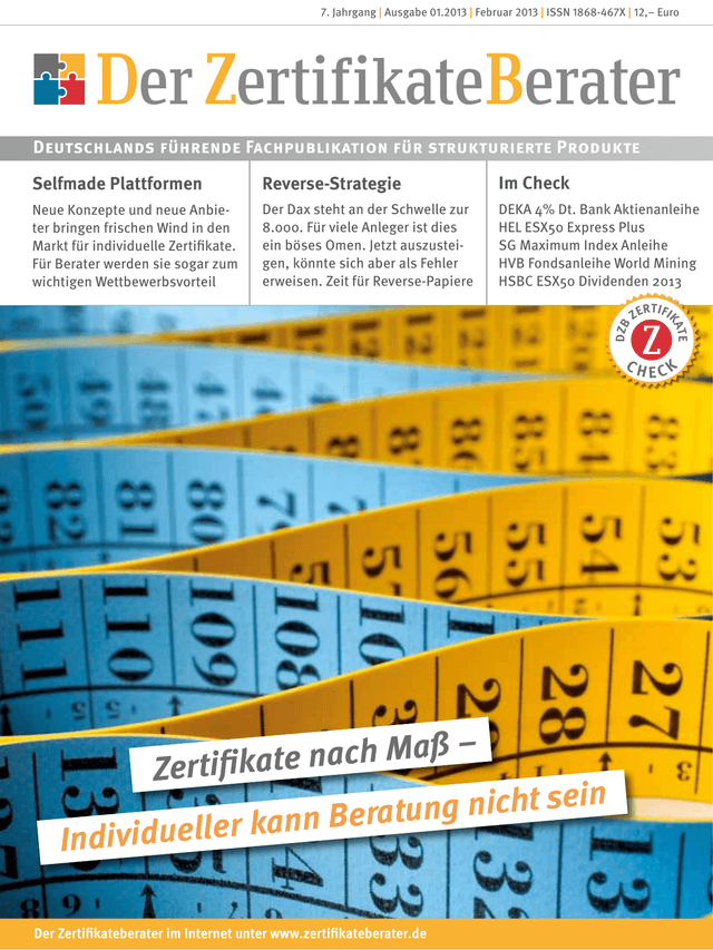 Titelbild Zertifikateberater | Feb. 2013