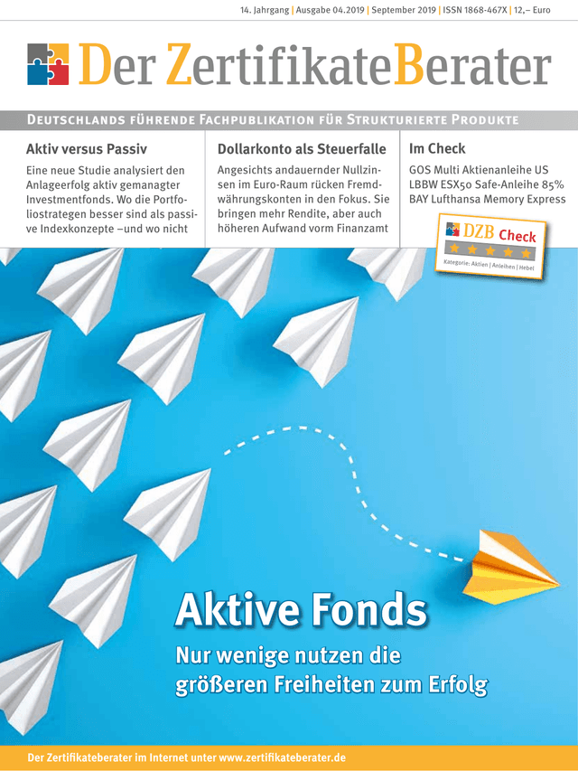 Titelbild Zertifikateberater | Sept. 2019