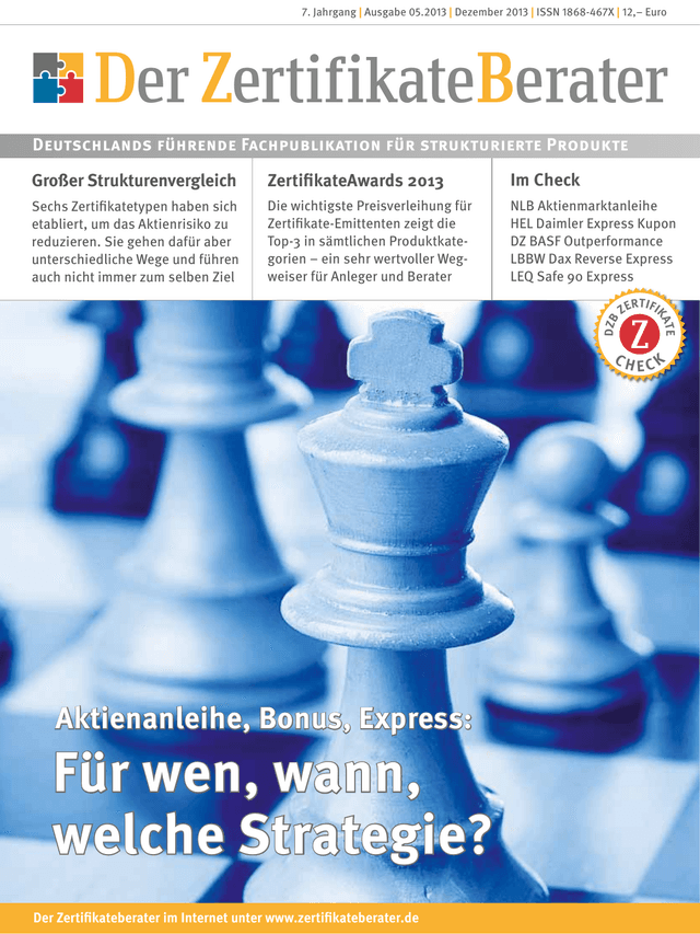 Titelbild Zertifikateberater | Dez. 2013